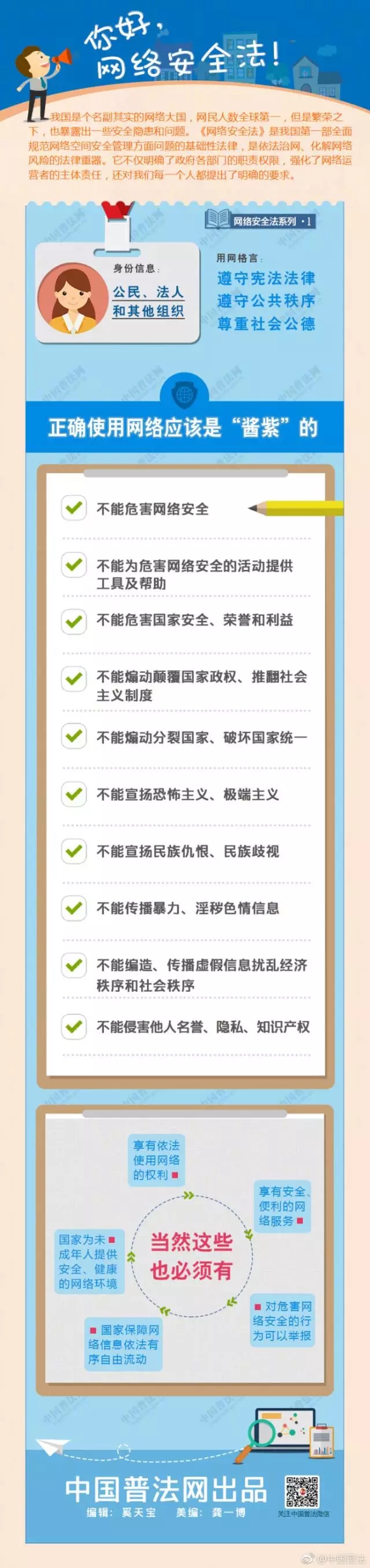 你好，网络安全法！正确使用网络应该是“酱紫”的