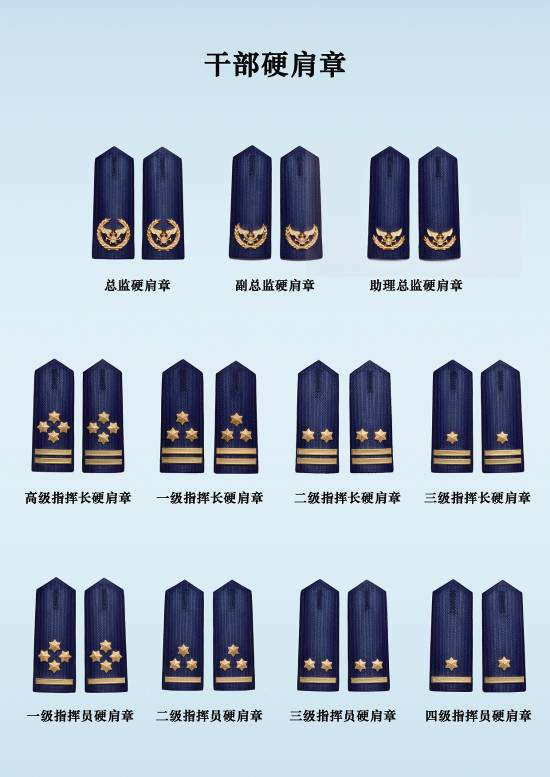 硬肩章图案由金属材料等压铸电镀制成,软肩章,套式肩章,领章由纺织