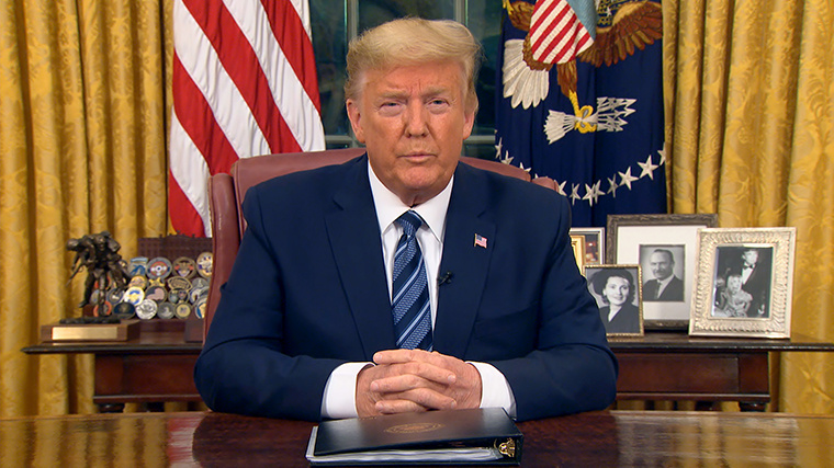 【】美国宣布对欧洲实施旅行禁令