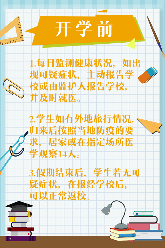 【】图说 | @即将开学的你 调整心态 做好防护，你准备好了吗？