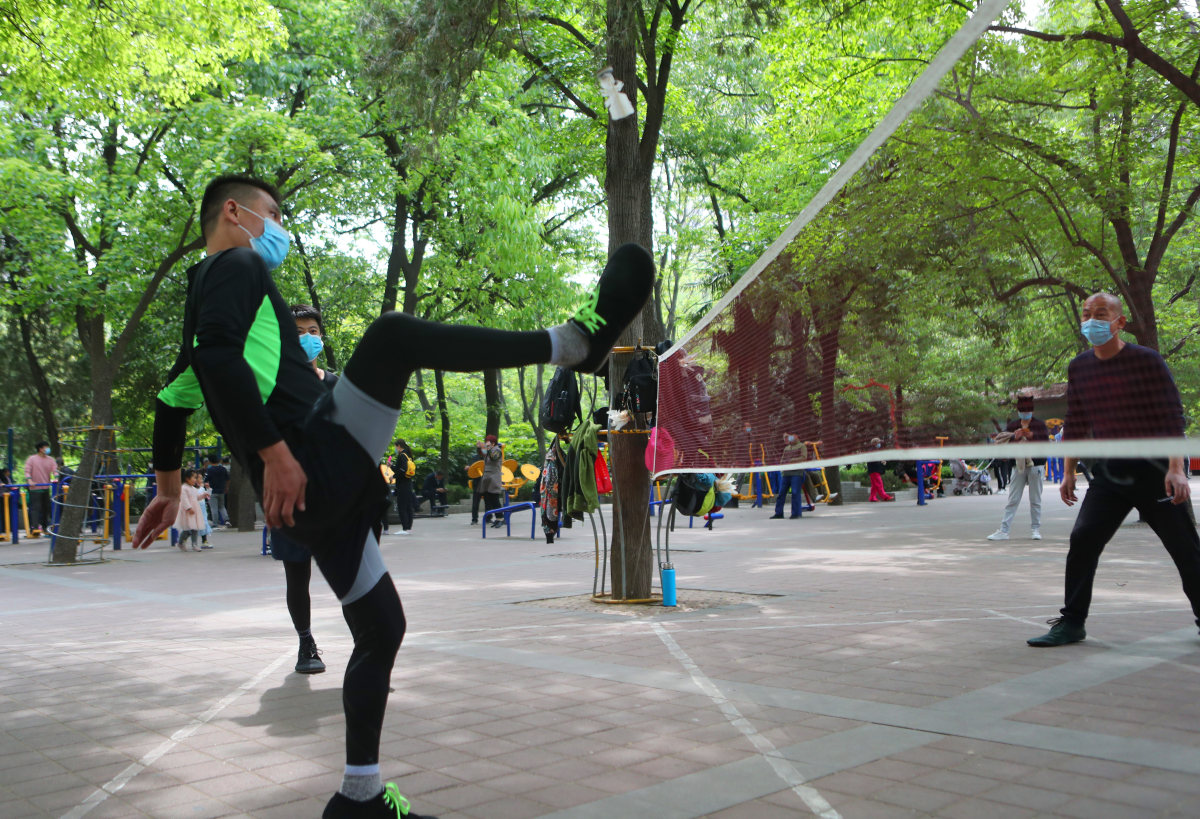 春日暖阳下的矫健身姿