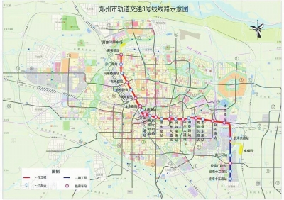 鄭州地鐵3號線12月底載客試運營目前進展10個車站單線實現短軌通