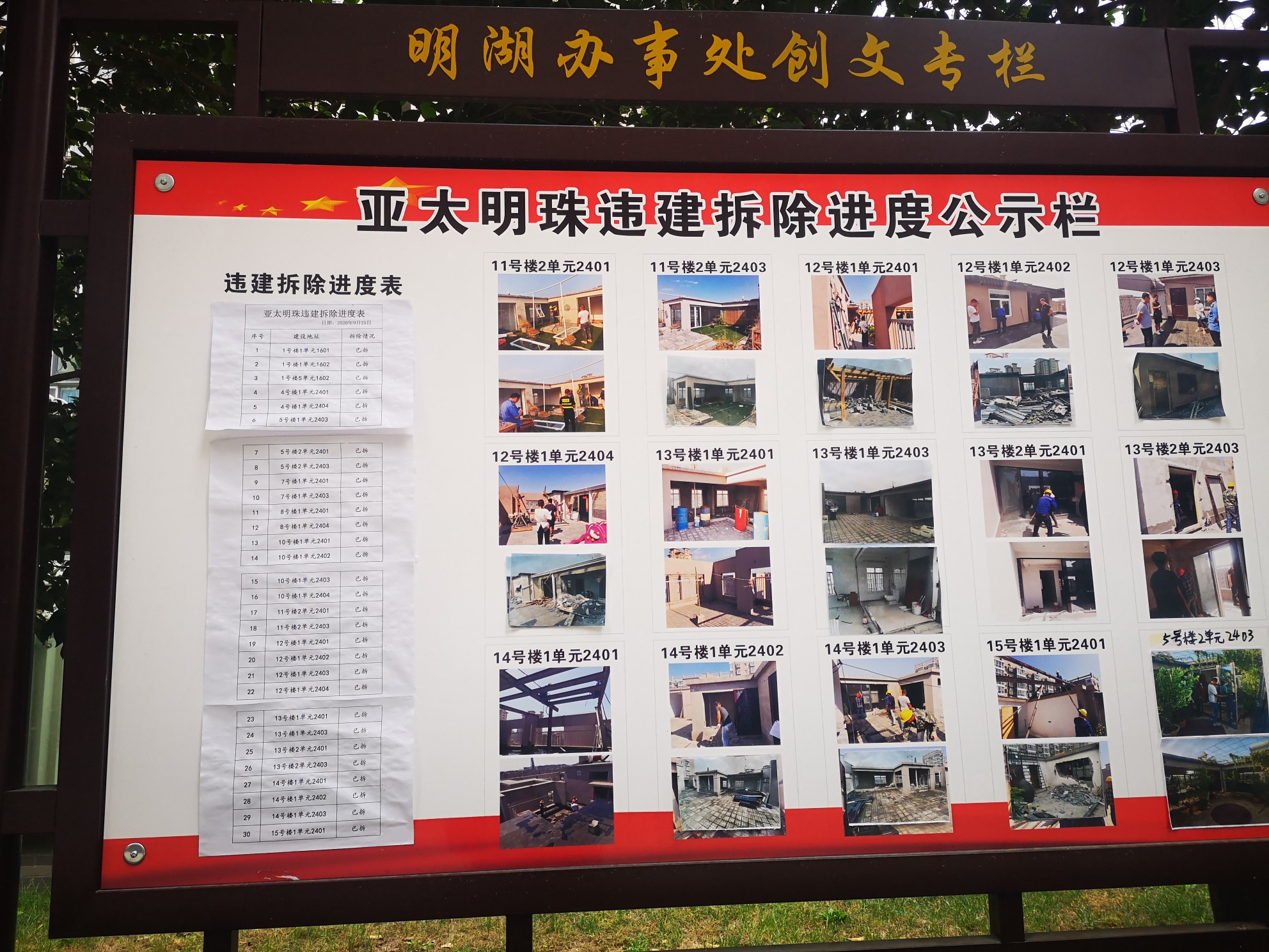 |《亚太明珠小区顶层“长出”一层房》追踪： 承诺期限已到 加盖房为何仍未拆干净?