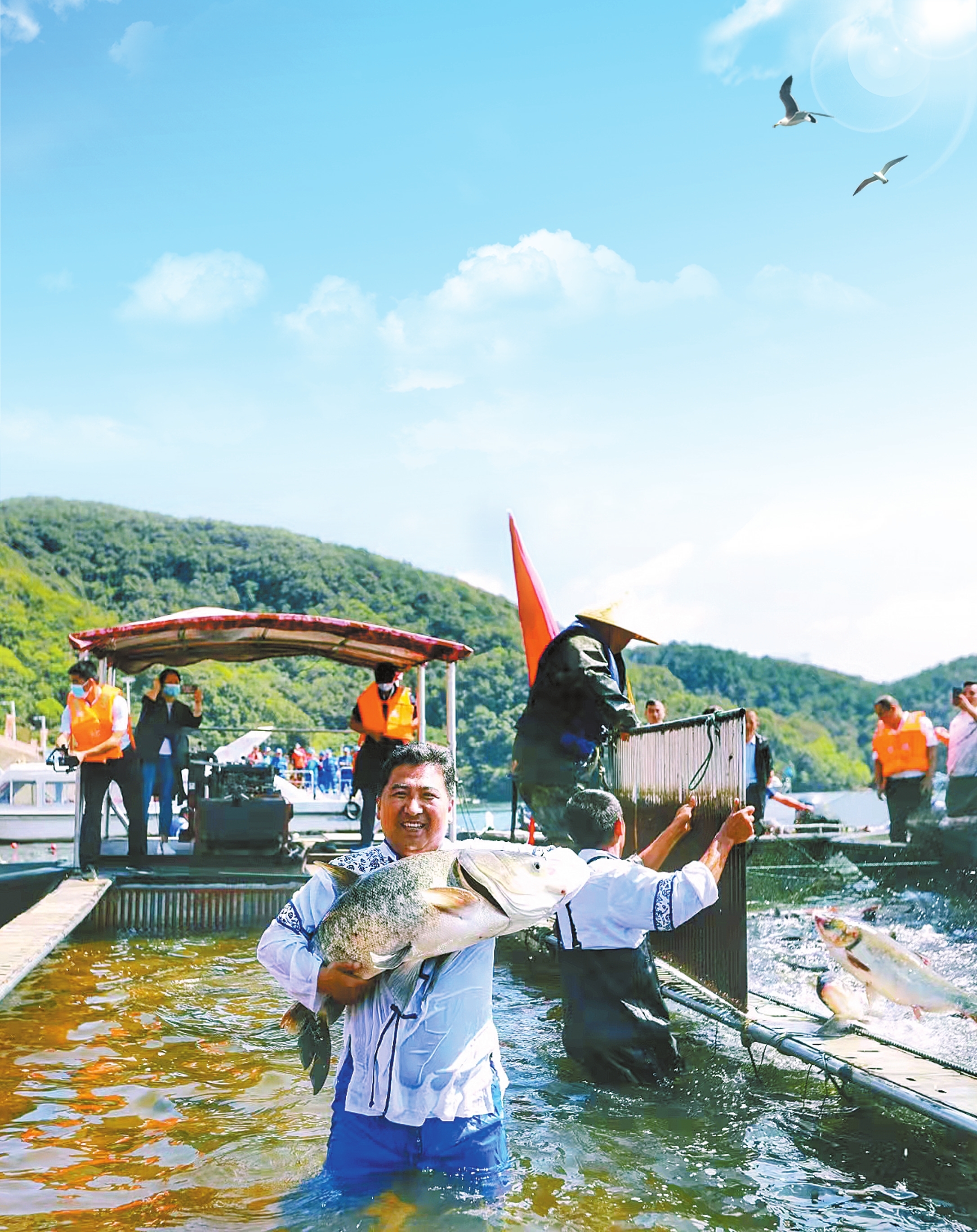 南湾湖开渔节头鱼真肥美