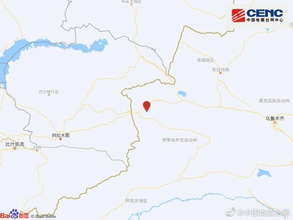 新疆伊犁州霍城县发生3.0级地震 震源深度17千米