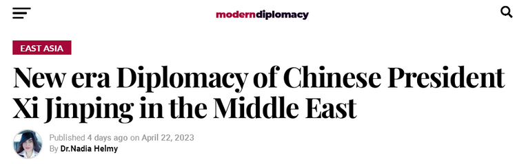 外媒点赞新时代中国特色大国外交实践：为中东地区和平稳定贡献力量-大河网